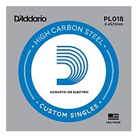 D'ADDARIO PL018 Single Plain Steel 018